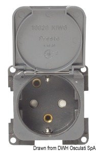 Presa schuko grigia - 14.653.02